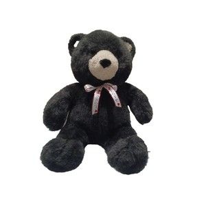 Vintage Build a Bear Black Teddy Bear  Valentine's day gift Plush Stuffed 16"